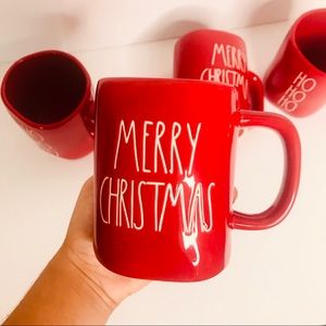 Rae Dunn Red Mug Set - Ho Ho Ho Merry Christmas